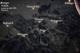 Nasa Image Shows Montana As Seen From The International Space Station Montana Nasa Images Great Falls Montana