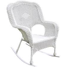 Narron Wicker Resin Outdoor Rocking Chair Patio Rocking Chairs White Wicker Rocker Outdoor Rocking Chairs