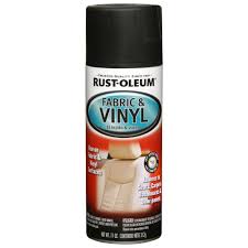 Rust Oleum Automotive 11 Oz Flat Black Fabric Vinyl Spray 248919 The Home Depot Vinyl Spray Paint Fabric Spray Painting Leather