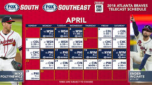Fox news sunday with chris wallace (replay). Atlanta Braves Tv Schedule April Fox Sports