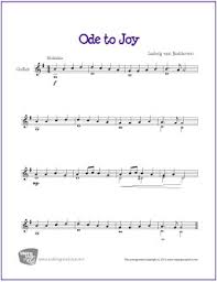 Ode to joy melody from ludwig van beethoven for piano. Ode To Joy Beethoven Free Beginner Guitar Sheet Music
