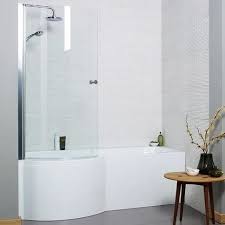 Ensure you follow the national kitchen and bath association guidelines for a ventilation system. 1700mm X 700mm Adapt P Shaped Shower Bath With Front Panel And Bath Screen Plumbworkz