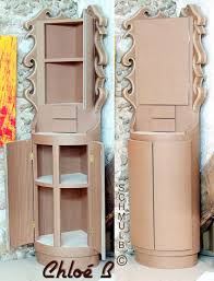 Meuble D Angle Ou Meuble De Coin Construit En Carton Mobel Aus Pappe Karton Mobel Karton