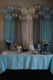 5 ideas bautizo o baby shower niño (oso y globo aerostatico manualidades). Beautiful Backdrop For A Boy Baby Shower For All Of The Products That Make You Pop Visit Beaut Baby Shower Balloons Baby Shower Themes Baby Shower Decorations