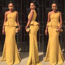 Golden Brown African Long Prom Engagement Mermaid Dress African Dress African Inspired Fashion African Fashion