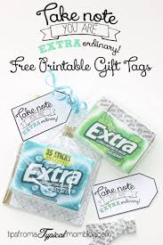 Thank You Birthday Return Gift Message Free Printable Thank You Gift Tags With Giveextragetextra Extra Gum Thankyou Giftideas Free Printable Extra Gum Free Printable Gift Tags Free Printable Gifts