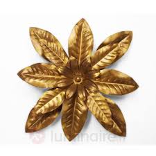 Somptueux Plafonnier Fleuria Dore 5505458 Style Tropical Plafonnier Luminaire