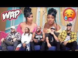 Cardi B Wap Feat Megan Thee Stallion Official Music Video Reaction Review Youtube Cardi B Music Videos Black Art Pictures