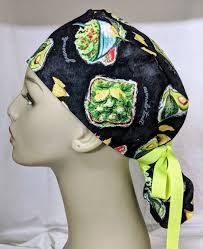 Avocado Ponytail Scrub Hat