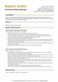 Essential to every mba application is writing a stellar resume that shows your business ability. International Project Manager Resume Samples Qwikresume