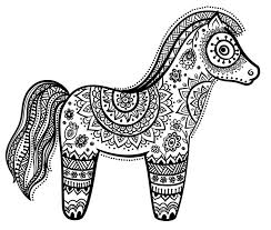 Coloriage Superbes Mandalas Cheval Geometrique Coloriage Mandala Coloriage Anti Stress