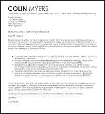Finance Officer Cover Letter Sample Cover Letter Templates Examples