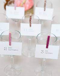 This one takes a bit of patience in the beginning, but the reward is so worth it! 10 Easy Diy Place Cards You Can Make In A Day Place Cards Wedding Diy Diy Wedding Name Place Cards Wedding Place Cards
