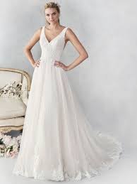 Ella Rosa Style Be466 A Line V Neck Natural Waist Chapel Train Materials Embroide Lace Wedding Dress Vintage Affordable Wedding Gown Wedding Dresses