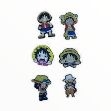 The most common anime jibbitz for crocs material is plastic. 6 Piece Lot One Piece Anime Croc Shoe Charms Bracelet Jibbitz