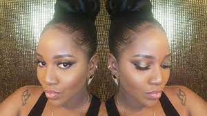 Super Easy Protective Style High Bun On Short Natural Hair Tutorial Youtube Braided Bun Hairstyles Black Hair Updo Hairstyles Natural Hair Bun Styles