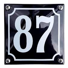 Secure and stable, durable and long time service life. Black Enamel House Number House Numbers Nameplates And Housenumbers In Enamel