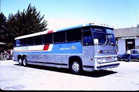 Image result for Silver 1990 Greyhound Bus