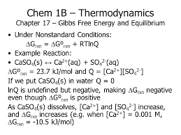 G = g°rxn + rtlnq (see chap. Chem 1b 10 22 Lecture See Corrections To Slide Ppt Download