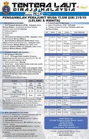 Pusat jobsmalaysia kelana jaya no. Pengambilan Terkini Perajurit Muda Tldm 219 19 Permohonan Terbuka 2018 Appjawatan Malaysia