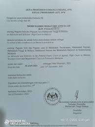 Uum llb (hons) has been recognized and gazetted in legal profession act 1976. Sudah Dapat Sijil Amalan The Law Office Of Mohd Harris Facebook