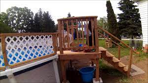 Besides, it is cheap and easy to install. Home Made Pool Fence 27 Foot Above Ground Youtube