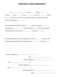 Free Personal Loan Agreement Templates Word Pdf Personal Loans Contract Template Loan Money