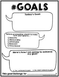 Daily Goal Sheet A Goal Setting Lesson Plan Daily Goals Goals Worksheet Goals Sheet