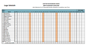 Format absensi kali ini adalah xls, dimana bisa dibuka dalam aplikasi ms excel yang merupakan bagian dari profram microsoft office. Absensi Format Excel Papan Belajar