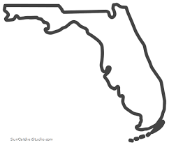 Florida Map Outline Printable State Shape Stencil Pattern Map Of Florida Florida Outline Map Outline