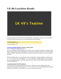Uk 49s lunchtime results archive for 2021. Lotto Uk49s Lunchtime Results Today Cheaper Than Retail Price Buy Clothing Accessories And Lifestyle Products For Women Men