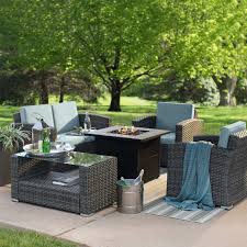 Outdoor Coral Coast Dursey All Weather Wicker Fire Pit Conversation Set In 2020 Fire Pit Furniture Patio Set Conversation Set Patio