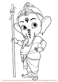 Sketch Black And White Images Of Ganesha How To Draw Bal Ganesh Drawingtutorials101 Com Ganesha Drawing Disney Art Drawings Art Drawings Simple