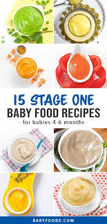 15 Stage One Baby Food Purees 4 6 Months Baby Foode Recipe In 2020 Baby Food Recipes Baby Puree Recipes Easy Homemade Baby Food