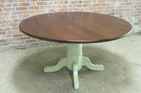 Farmhouse dining tables and country farmhouse furniture pieces are available in standard woods: 54 Round Rustic Farm Table Ecustomfinishes