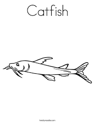 Fishes coloring sheets are very popular with kids, who take immense pleasure drawing and painting these aquatic creatures. Catfish Coloring Page Twisty Noodle