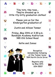Preschool Kindergarten Graduation Announcement Invitation Wordings via Relatably.com