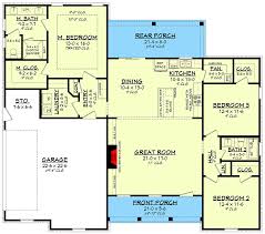 Find small 3 bedroom 2 bath one level designs, 4 bedroom open concept homes & more! One Story New American Country House Plan 51839hz Architectural Designs House Plans