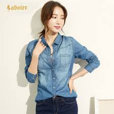 Available in a range of colours and styles for men, women, and everyone. Fashion Long Sleeves Casual Denim Shirt Women 2018 Snap Button Cotton Ladies Shirt Plus Size Blue Jeans Shirt Camisa Xz118 Onshopdeals Com