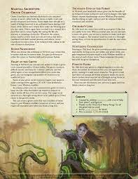 Grove Guardian Be A Fighter With A Forest On Your Side Unearthedarcana Dungeons And Dragons Homebrew Dnd Classes Dnd Druid