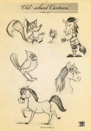 Old School Cartoon Animals Drawing Animal Sketches Drawing Sketches Cartoon Character Design
