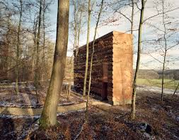 John Pawson Builds Wooden Chapel For Cyclists Using Huge Logs John Pawson Sacred Buildings Landscape Stone