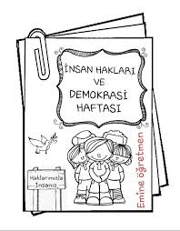 Emine Ogretmen Adli Kullanicinin Insan Haklari Ve Demokrasi Haftasi Panosundaki Pin Boyama Kitaplari Eminem Sarkilar