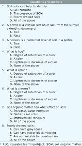 Well, what do you know? Example Of Quiz Questions From Rlo 1 Soil Solor Download Table