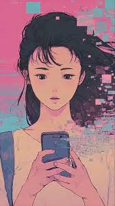 I see the world passing by in a digital haze 🤖📱💙 More Than Pixels