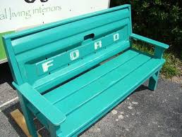 Truck Tailgate Bench Custom Bench Made With Ford Truck Tailgate Painted By Urbantwiggs Tailgate Bench Truck Tailgate Bench Custom Benches