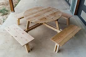 A round top on this table will allow up to eight to all be included. Round Picnic Table Plans Wilker Do S Easy How To