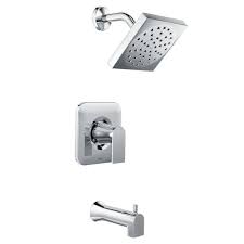 Moen Genta Single Handle 1 Spray Tub And Shower Faucet In Chrome Valve Included 82760 The Home Depot In 2020 Tub And Shower Faucets Shower Tub Shower Faucet