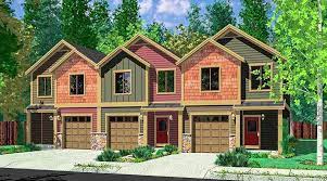 Plan 38028lb Craftsman Triplex With Townhouse Potential In 2020 Town House Plans Family House Plans Garage House Plans