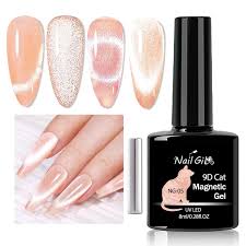 Amazon.com : NAILGIL Cat Eye Gel Nail Polish with Magnet, Jelly Nude Cat  Eyes Gel Polish Galaxy Soak off Holographic Cats Eye Gel Polish Magnetic  for ...